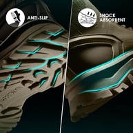 Coostar Botas Táticas Masculinas Leves De Combate Militar Com Zíper Lateral, Botas De Trabalho Para Motocicleta, Caminhada, À Prova D'Água, 8 Polegadas, Tamanho Areia, 9,5 - imagem 4