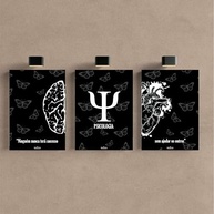 Kit 3 Quadros Decorativos Psicologia Cérebro Mente - Ideal para Consultórios e Ambientes Terapêuticos - imagem 5