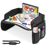 Bandeja de Mesa para Carro: Essencial de Viagem com Kit de Desenho e Suporte para Tablet - imagem 1