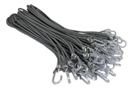100 Elásticos Extensores Cinza 40cm com Gancho Metal: Amarração Segura para Lonas, Motos e Cargas - imagem 1