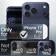 JETech Capa Fosca para iPhone 17 Pro 6.3" - Proteção Militar, Design Minimalista e Anti-Impressão Digital (Azul Escuro) - imagem 3