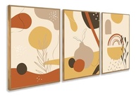 Kit 3 Quadros Plantas Minimalistas em Formato Moderno | Decore Sala e Quarto com Estilo Natural (60x40cm, Carvalho) - imagem 5