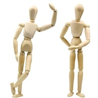 Manequim Articulado de Madeira 22 cm - Modelo Artístico Natural para Estudos e Decoração - imagem 4