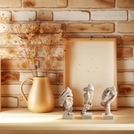 aboxoo 3 Peças Estátuas de Pensador - Arte Abstrata Moderna em Resina para Decoração de Casa e Escritório - imagem 3