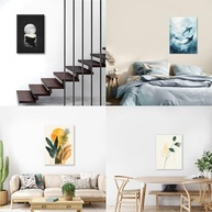 Arte de Parede em Tela Moderna - Planta Minimalista em Moldura Pronta para Pendurar - imagem 5