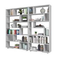 Conjunto de 2 Estantes para Livros Euforia Yescasa - Design Moderno em MDP Branco - imagem 4