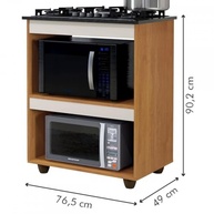 Armário de Cozinha para Cooktop Turim Nature/Off White - Design Moderno e Organização Inteligente - imagem 2