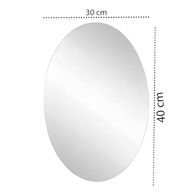 Espelho Oval Adesivo 30x40cm para Banheiro - Sem Furos, Plástico Resistente e Moderno - imagem 3