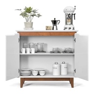 Aparador Moderno 2 Portas Flow - Bancada Versátil para Sala, Cozinha e Cantinho do Café (Branco) - imagem 5