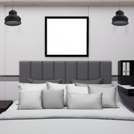 Cabeceira Cama Box Queen 8 Módulos Estofada Modular Moderna 60x20 cm - Design Sofisticado - imagem 1