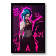 Quadro Jinx Arcane League of Legends 40x60cm - Moldura Preta com Impressão Premium - imagem 1