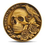 Moeda Inspiradora Memento Mori & Tempus Fugit - Reflexão Pessoal e Arte Filosófica - imagem 1