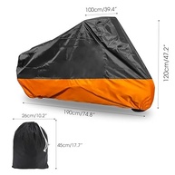 Capa de Moto XXXL Marsrut: Proteção Premium para Harley Davidson Street Glide, Electra Glide e mais (Laranja e Preto) - imagem 3