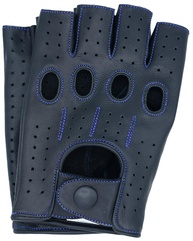 Riparo Motorsports Luvas masculinas de couro sem forro para motociclismo, Black/Blue Thread, X-Large - imagem 1