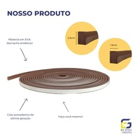 Rodapé Eva Autocolante Flexível 2,5cm x 1,5cm - 5 Metros Marrom | Proteção e Estilo para Paredes e Móveis - imagem 5