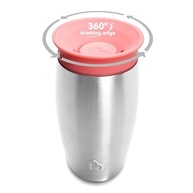 Copo Miracle 360 Rosa 293ml - Munchkin Aço Inoxidável Isolado Antivazamento para Crianças 1-3 Anos - imagem 5