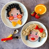 Prato Cerâmico Fred MR. FOOD FACE para Crianças - Estimule a Imaginação na Hora das Refeições - imagem 3