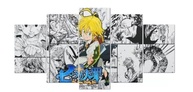Kit Quadro Decorativo 5 Peças Nanatsu no Taizai - Estilo Anime 95x60cm - imagem 1