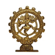 Estátua de Shiva Nataraja Dançante em Alumínio com Acabamento Dourado - Decoração Espiritual e Artística - imagem 2
