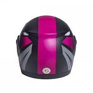 Capacete ZARREF V5 Neon: Estilo Fosco Preto com Detalhes Rosa Vibrantes - imagem 3