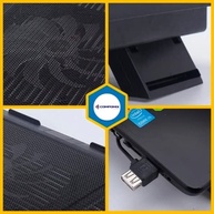 Suporte para Notebook com Cooler LED Azul - Base Refrigerada USB para Teclados 15,6" - imagem 3