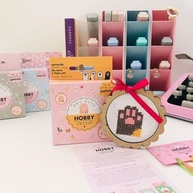 Kit de Ponto Cruz Meu Novo Hobby Retrô Gatinho Pata de Gato - Bordado Artesanal para Decoração - imagem 3