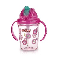 Copo Nuby Tritan com Alça e Canudo Retrátil 240ml - Rosa | Seguro, Leve e Divertido para Crianças - imagem 4