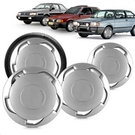 Kit 4 Calotas Modelo Orbital Universal Aro 13 Prata - Design Grid e Fixação por Pressão - imagem 1