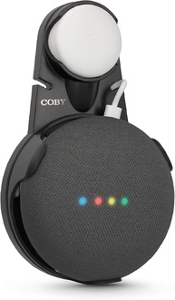 Suporte de Tomada Coby para Google Home Mini: Organização e Segurança | Preto - imagem 1