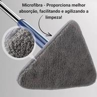 Mop Triangular Giratório 360° com Microfibra Lavável - Limpeza Eficiente em Todos os Cantos - imagem 3