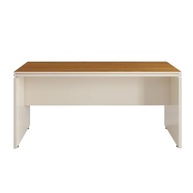 Mesa de Escritório Oslo 160cm com Tampo Duplo – Design Moderno em Off White e Cedro - imagem 5