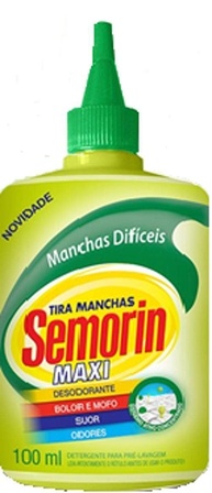 SEMORIN Tira Manchas Maxi 100ml - Fórmula com Oxigênio Ativo para Remover Manchas Difíceis - imagem 1