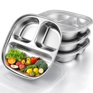 Palksky Pratos Infantil Aço Inox com Tampa - 4 Peças Seguros e Duráveis - imagem 2