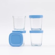 Kit 4 Potes de Vidro 150ml para Leite Materno e Papinhas Azul - Petit Piá - imagem 4