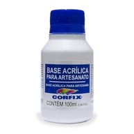 Base Acrílica para Artesanato Corfix 100ml - Fundo Preparador Tintável - imagem 2