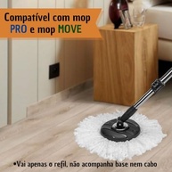 Refil Mop 16cm para Mop Giratório 360° Perfect Pró - Kit com 3 Refis em Microfibra Branco - imagem 4
