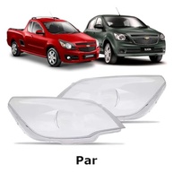 Par de Lentes para Farol Chevrolet Agile e Montana (2009-2013) - Cristalinas e Duráveis - imagem 3
