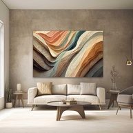 Quadros Decorativos Abstratos 130x90cm - Modernos e Prontos para Pendurar - imagem 1