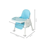 Cadeira de Alimentação Alta 3 em 1 Multifuncional Azul até 24kg - Conforto e Segurança para seu Bebê - imagem 3