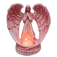 Anjo da Guarda Rosa Menina - Estatueta Encantadora para Presente de Batizado e Decoração Católica - imagem 2