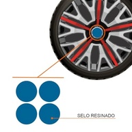 Jogo de Calotas Triton Sport 13" Black Silver Red para Citroën C3, C4, Aircross, C5, Xsara, Berlingo + Selo Resinado - imagem 3