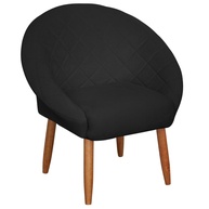 Poltrona Capitonê para Recepção e Sala de Estar - Tecido Veludo Resistente com Pés de Madeira | Design Moderno e Confortável - imagem 1