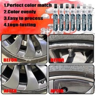 Tinta de Retoque Starlight Silver para Rodas Tesla - Reparo de Arranhões e Curb Rash com Pincel e Caneta - imagem 4