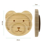 Prato de Bambu com Ventosa Clingo Urso - Seguro, Sustentável e Antiderrapante para Bebês - imagem 3