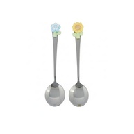 Colher de Aço Inox com Flores Amarelas - Elegância Refinada para Sobremesas e Sopas - imagem 2