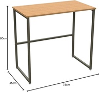 Escrivaninha Mesa Computador Industrial 80cm em MDF com Pés de Aço - Ideal para Home Office - imagem 2