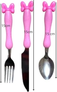 Kit Talheres Infantis Rosa com Estojo - 4 Peças em Inox para Introdução Alimentar - imagem 2