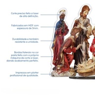 Enfeite de Natal com Presépio - Decoração Elegante e Religiosa para Mesa ou Árvore - imagem 5