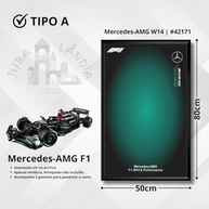 Quadro Expositor para Carro F1 Mercedes AMG 50x80cm - Impressão UV em Acrílico com Moldura Preta e Acessórios - imagem 3