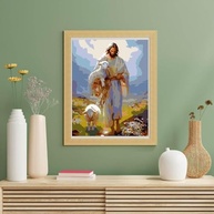 Kit Pintura Jesus por Números para Adultos - Tela HD com Pintura Acrílica, Ideal para Iniciantes e Decoração Cristã - imagem 5